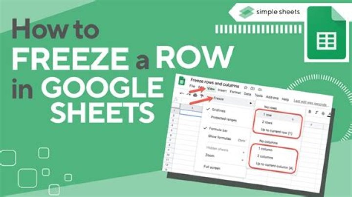 What does freeze do in Google Sheets?
